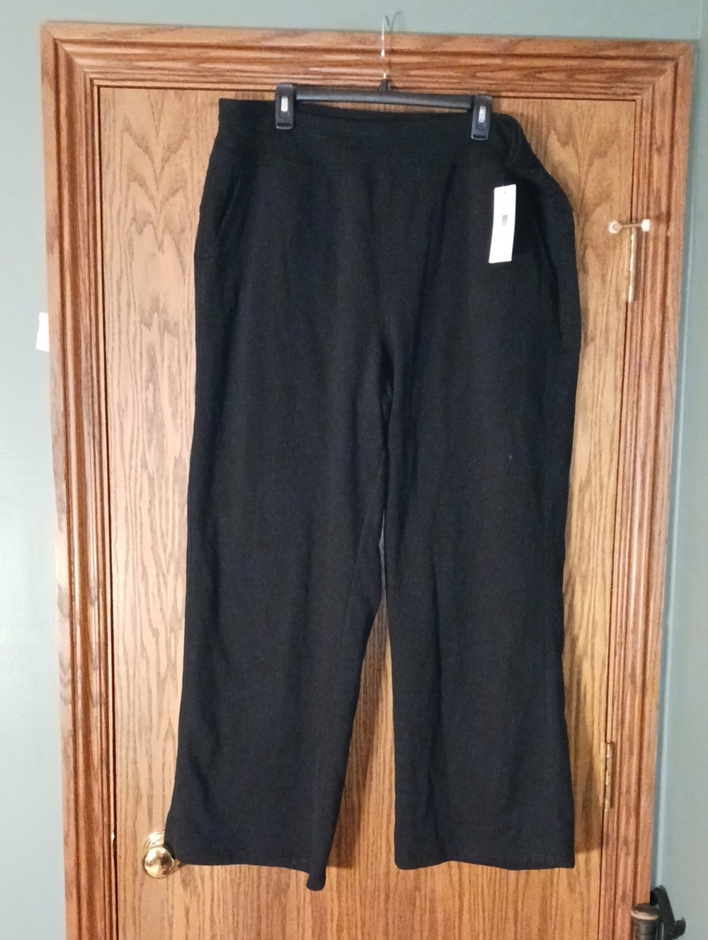 NWT Women's Calvin Klein Performance Pull On Wide Leg Fleece Sweatpants
